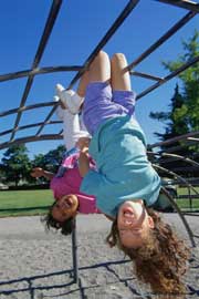 Children on a playground; Size=180 pixels wide